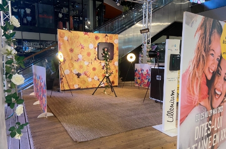 Photobooth photocall Lillenium toile PVC